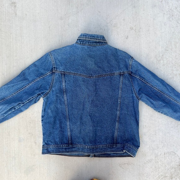 Vintage Bill Blass Jean Jacket Womens XL Blue Denim Deep Indigo 90's - Picture 3 of 6